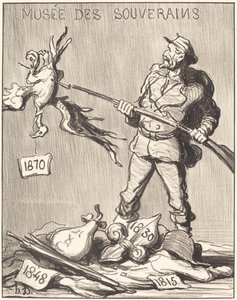 Wer ist dran? von Honoré Daumier
