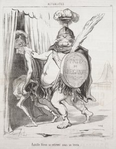 Achilles zieht sich in sein Zelt zurück von Honoré Daumier
