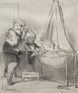Aktualitäten: Entschieden, sie ist sehr krank!, 1851 von Honoré Daumier