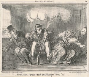 Allons Bon! Ich habe vergessen, mein Gewehr zu entladen! von Honoré Daumier