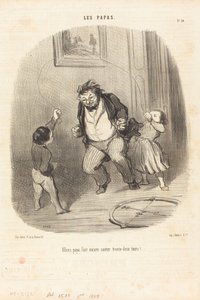 Los, Papa... noch... zweiunddreißig Runden!... von Honoré Daumier