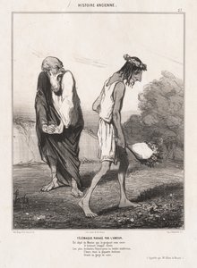 Alte Geschichte: Pl. 27, Telemachus von Liebe überwältigt..., 1842 von Honoré Daumier
