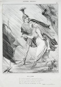 Antike Geschichte Tafel 15: Enée und Didon, 1842 von Honoré Daumier
