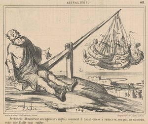 Archimedes demonstriert den englischen Ingenieuren ...