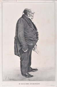 Werk von Honore Daumier (1833): Serie Celebrites de la Caricature „M. Benjamin Dudessert“ von Honoré Daumier