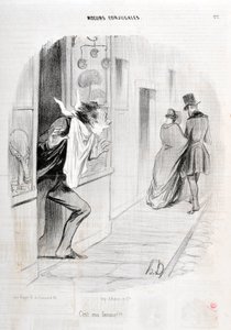 Werk von Honore Daumier (1808-1879). Charivari stammt aus dem Jahr 1840 Serie MORIES CONJUAL - Es ist meine Frau!!! MUSEUM DER SCHÖNEN KÜNSTE - PALAST LONGCHAMP, MARSEILLE von Honoré Daumier