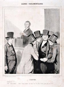 Die Wahl - Schwimmen!!! - Ah meine Freunde, meine guten Freunde, heute ist der schönste Tag meines Lebens! von Honoré Daumier