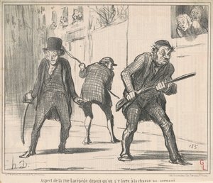 Aussehen der Rue Lacépède ... von Honoré Daumier