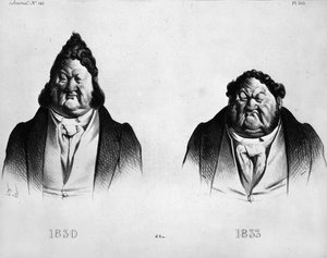 Karikatur von Louis Philippe I. (1773-1850) von Daumier (1808-1879) - in „Journal“, Nr. 145. Gravur um 1833. von Honoré Daumier