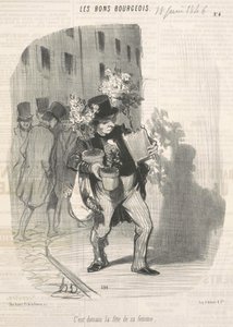 Morgen ist der Feiertag seiner Frau von Honoré Daumier