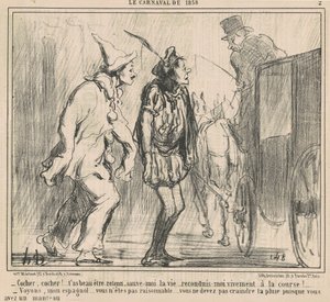 Kutscher, Kutscher! von Honoré Daumier
