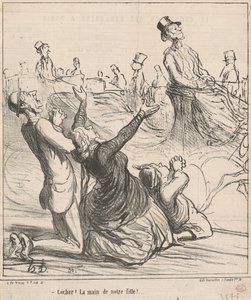 Kutscher! Die Hand unserer Tochter! von Honoré Daumier