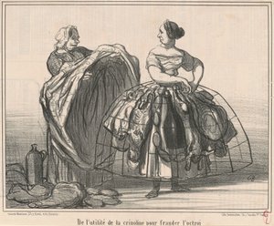Über den Nutzen des Reifrocks zur Steuerhinterziehung von Honoré Daumier
