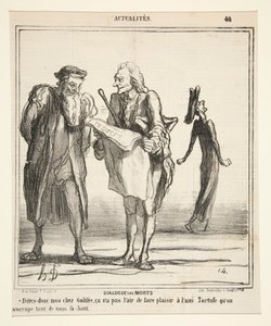 Dialog der Toten - Sagen Sie mal, mein lieber Galilei von Honoré Daumier