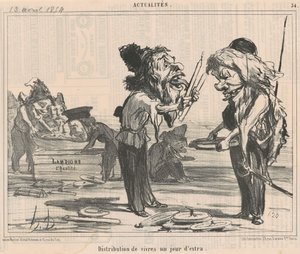 Verteilung von Lebensmitteln an einem besonderen Tag von Honoré Daumier
