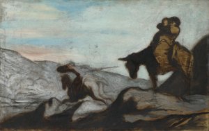Don Quixote und Sancho Panza, um 1855