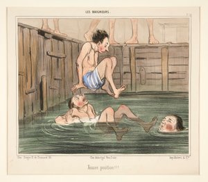 Falsche Position!!! aus Les Baigneurs von Honoré Daumier