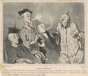 Raucher und Schnupfer von Honoré Daumier