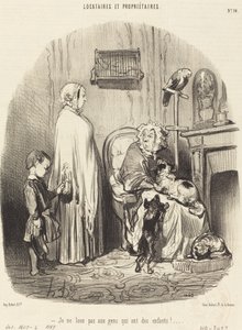 Ich vermiete nicht an Leute mit Kindern! von Honoré Daumier