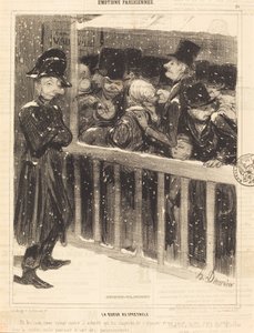 La Queue au spectacle von Honoré Daumier
