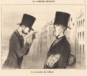 La Rencontre du tailleur von Honoré Daumier