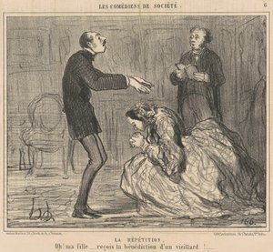 Die Probe von Honoré Daumier