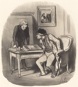 Ist die Rechnung korrekt?... von Honoré Daumier
