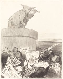 Le Constitutionnel, der den politischen Horizont betrachtet