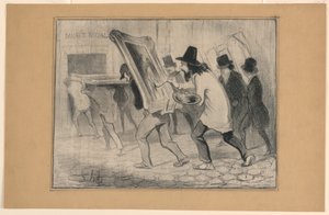 Le Dernier Jour de la Réception des Tableaux, aus Charivari von Honoré Daumier