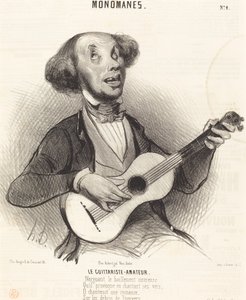 Der Amateur-Gitarrist von Honoré Daumier
