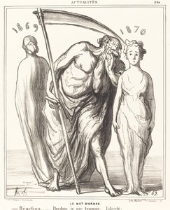 Das Schlagwort: Reaktion... Vergebung... Freiheit von Honoré Daumier