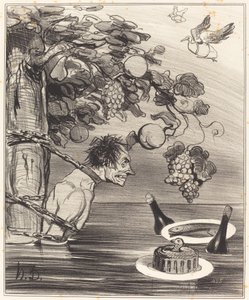 Die Qual des Tantalus von Honoré Daumier