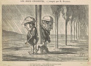 Die hübschen Jäger von Honoré Daumier