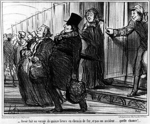 Die Eisenbahnen - von Daumier, in „Charivari“ vom 20.07.1855 von Honoré Daumier