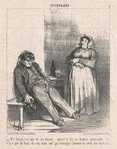 Meine Frau, du hast Unrecht, mich zu tadeln ... von Honoré Daumier