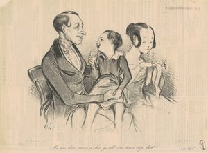 Meine Schwester sagte gestern, dass sie dich zu hässlich findet! von Honoré Daumier