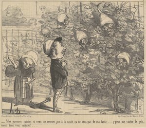 Meine armen Gründe, wenn Sie nicht zurückkommen ... von Honoré Daumier