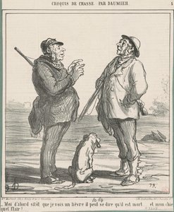 Ich zuerst, sobald ich einen Hasen sehe ... von Honoré Daumier