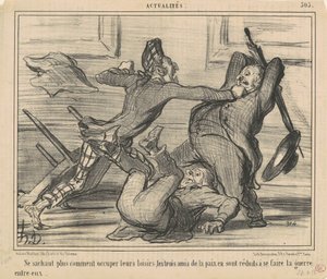 Nicht mehr wissen, wie sie ihre Freizeit nutzen sollen ... von Honoré Daumier