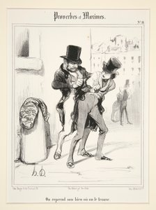 On reprend son bien ou on le trouve, Platte 11 aus Proverbes et Maximes von Honoré Daumier