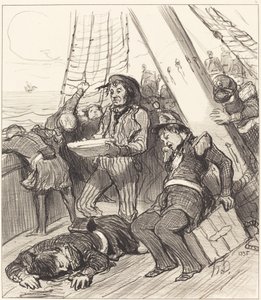 Mehrere Nationalgardisten, die nicht daran gedacht hatten... von Honoré Daumier