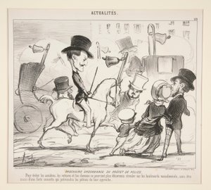 Nächste Verordnung des Polizeipräfekten. (Um Unfälle zu vermeiden) von Honoré Daumier