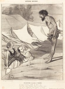 Präsentation von Odysseus an Nausikaa von Honoré Daumier