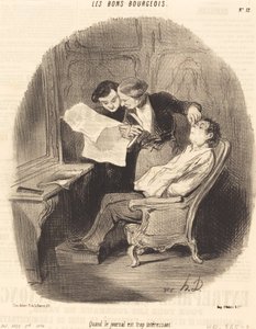 Wenn die Zeitung zu interessant ist von Honoré Daumier