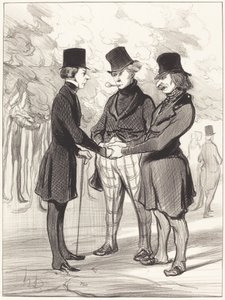 Was für eine glückliche Begegnung!... Es ist... von Honoré Daumier