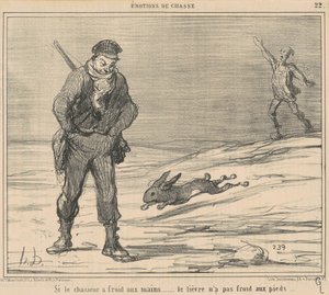 Wenn der Jäger friert ... der Hase friert nicht ... von Honoré Daumier