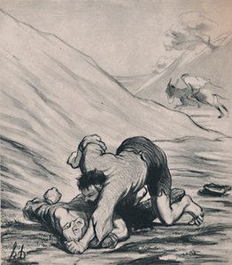 Die Räuber und der Esel, um 1860er, 1946 von Honoré Daumier