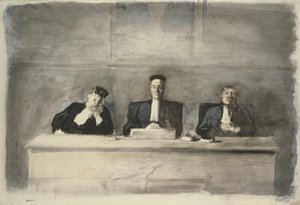 Die drei Richter, 1858-60 von Honoré Daumier