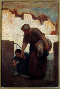 Die Waschmaschine von Honoré Daumier