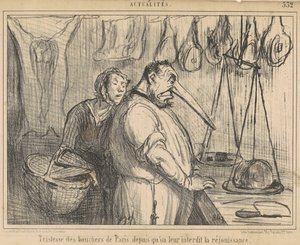 Traurigkeit der Metzger von Paris